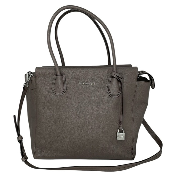 Michael Kors Shoulder Bag Women's Brown Leather Tote Purse - Picture 1 of 13